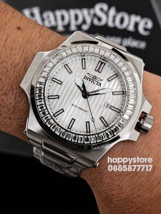 INVICTA Akula Swiss Diamond Silver 58 mm, Инвикта нов ръчен часовник