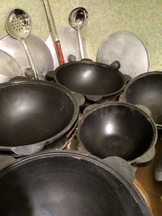 Казан чугунный 22 литра с печью