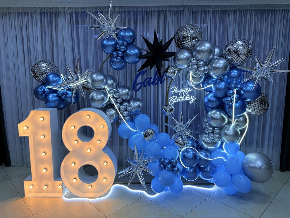 Cifre volumetrice , gender reveal, baloane heliu decor baloane