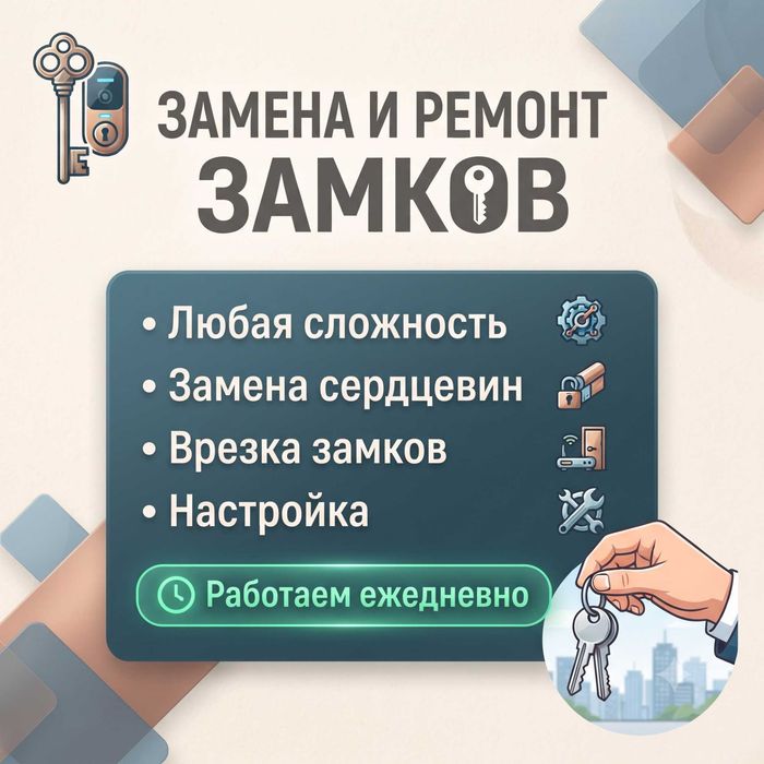 Заклинил замок? Открою квартиру, авто, гараж или сейф круглосуточно