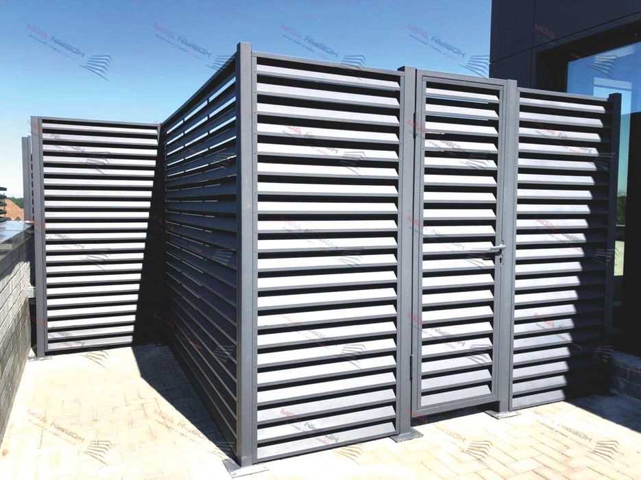 Забор жалюзи горизонтальный