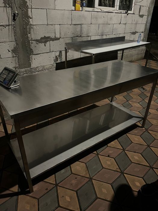 Masa inox alimentar cu polita