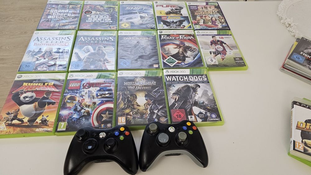 XBOX 360 + 2controllere + kinetic
