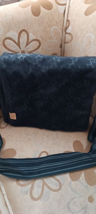 Чанта за количка Lassig Messenger Casual Reflective Stars black LMB101