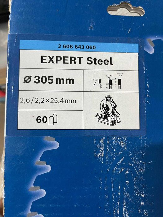 Panza de fierastrau circular Bosch Expert for Steel 2608643060, 305x25.4x2.6 mm dimensiune, 60 dinti