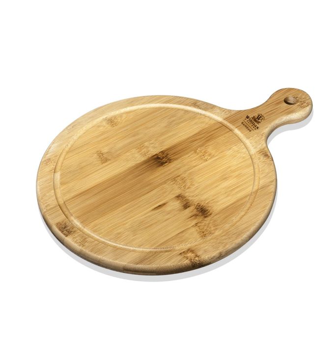 Platou/Tava rotund pizza/friptura, Wilmax, bambus, 40.5 x 30.5 cm