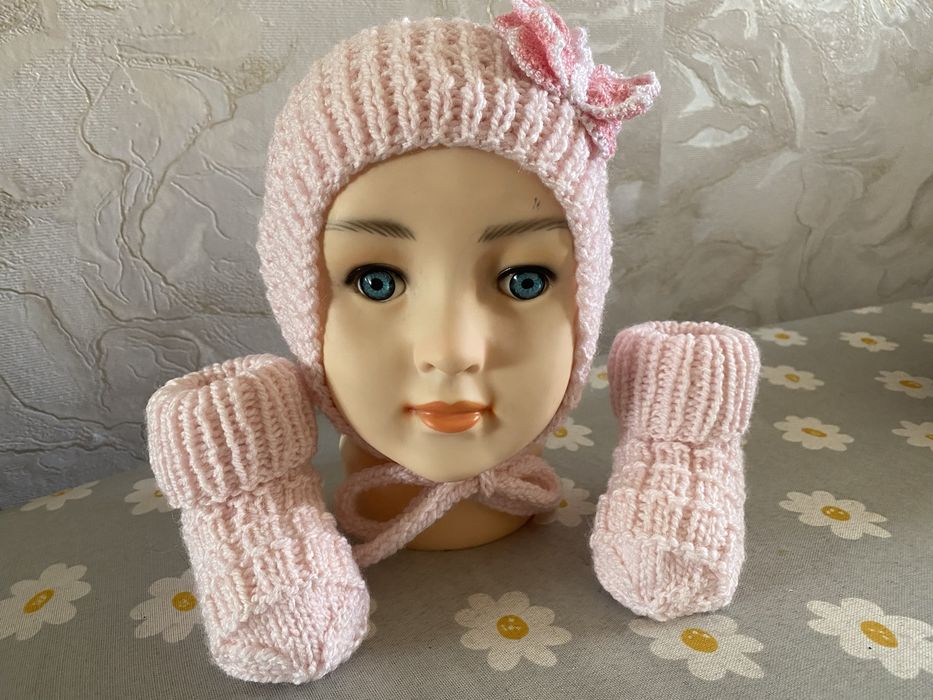 Комплект пинетки и шапочка