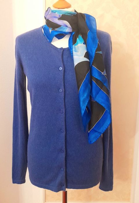 Cardigan casmir matase+esarfa matase cadou