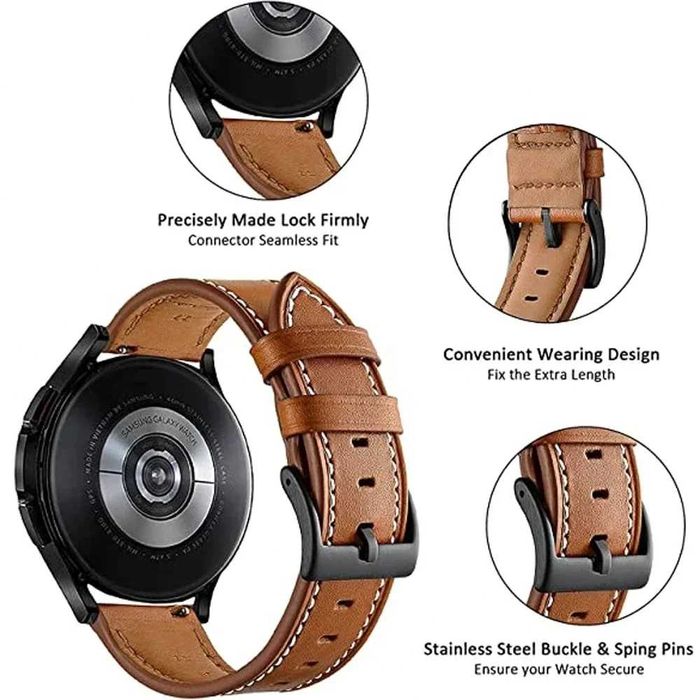 Curea ceas 22mm piele Samsung Galaxy Watch Gear S3 Huawei GT GT2 Pro