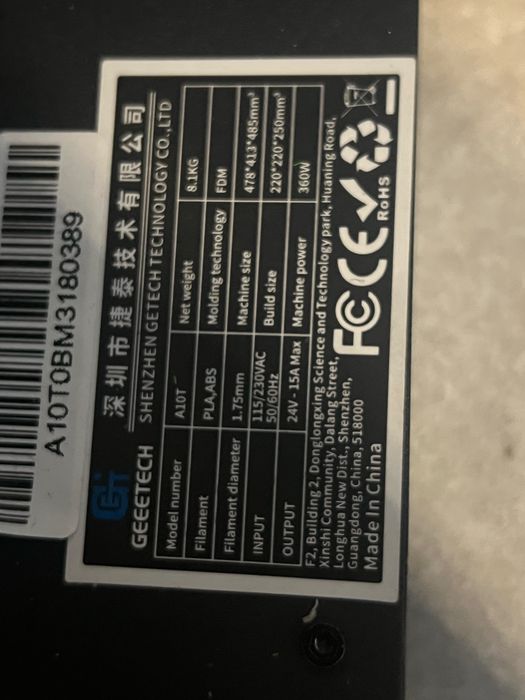 3D printer Geeetech A10T