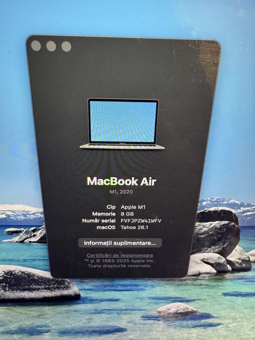 Macbook Air M1 - 8GB Ram - 256 SSD - Cumparat 2023 - Stare F Buna