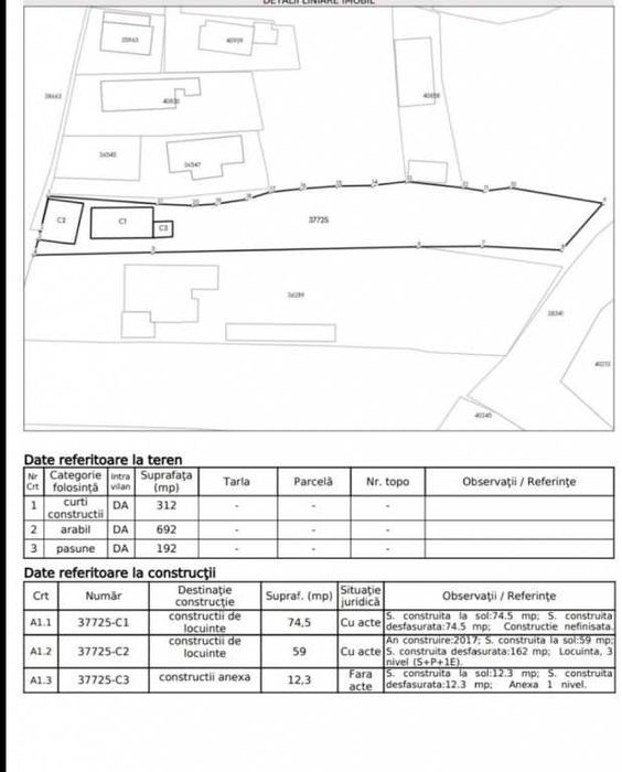 2 Case si teren de 1196 mp in orasul Calimanesti jud Valcea