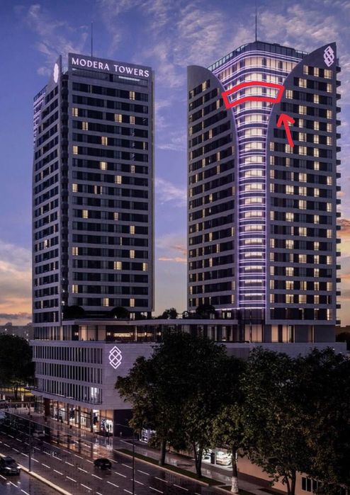 Modera Towers Продается 2 комнатная коробка Гостиница Россия