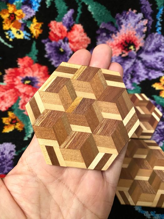 Костеры подставки под стаканы шпон