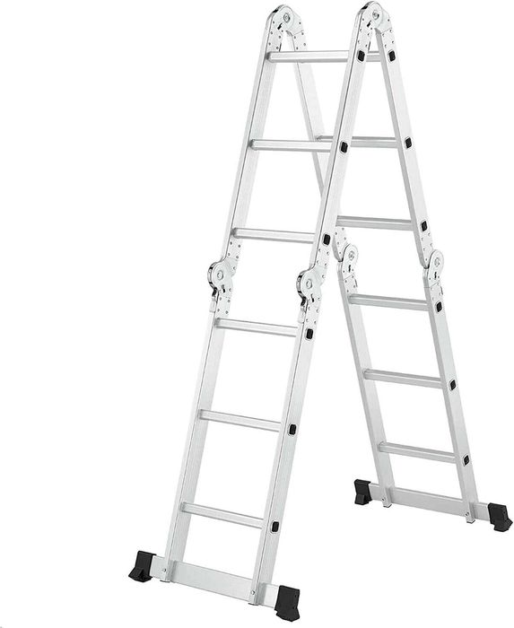 Scara multifunctionala, aluminiu, 4x3 trepte, 3,7 m, Noua