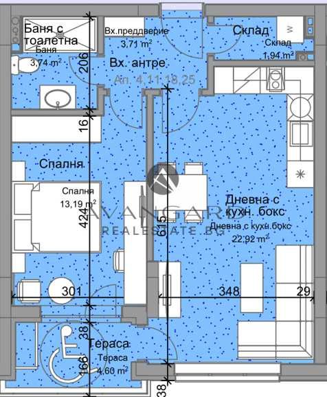 Продава се Двустаен апартамент в Пловдив, Остромила - 69 кв.м за 641 €/кв.м - Снимка #4