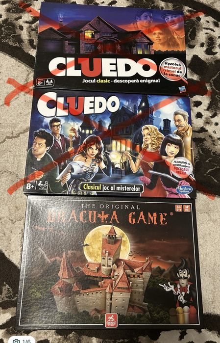 Jocuri de societate Cluedo si Dracuia