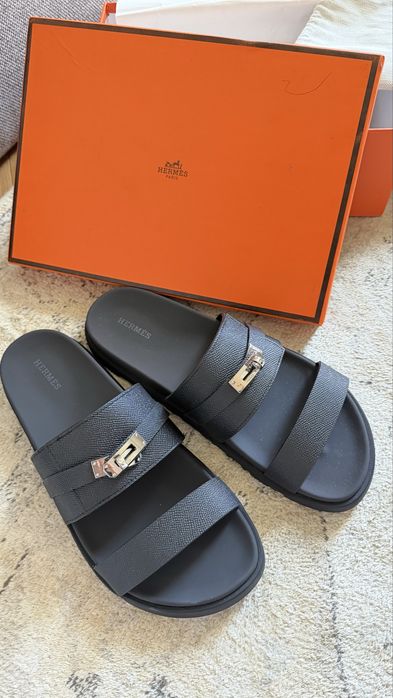 Hermes черни чехли