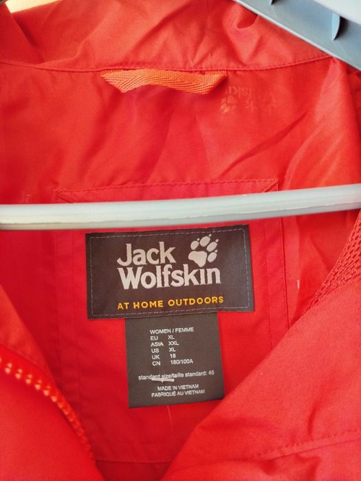 дамско яке Jack Wolfskin- XL- червено- водоустойчиво- ветроустойчиво-