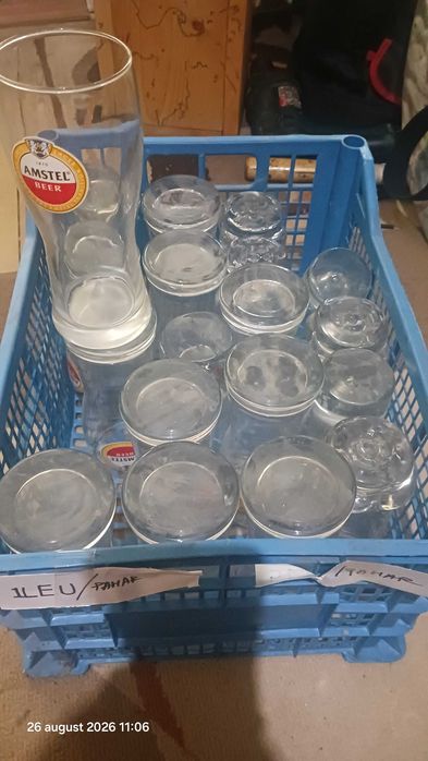 Set pahare sticla, cristal.
