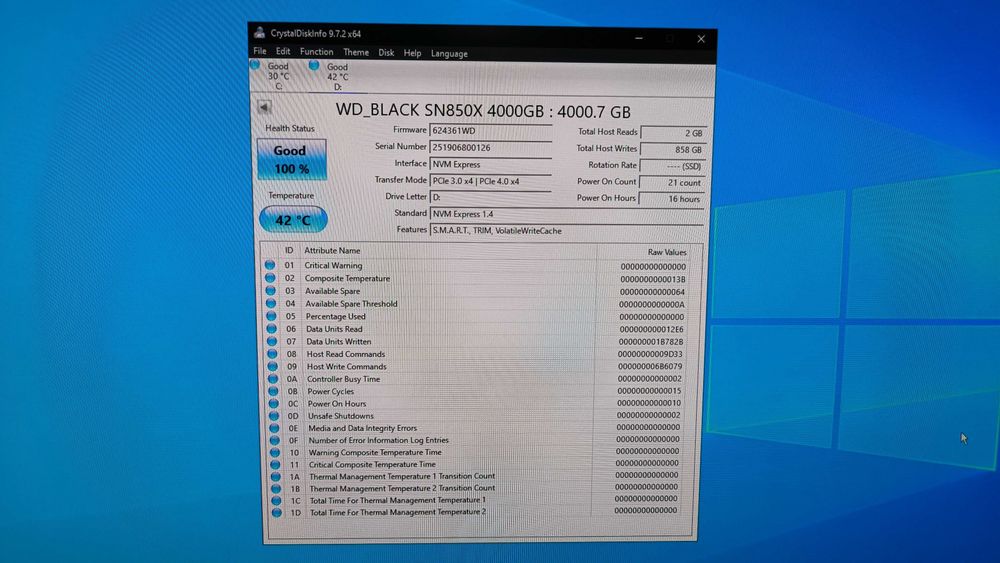 SSD Western Digital Black SN850X 4TB NVME