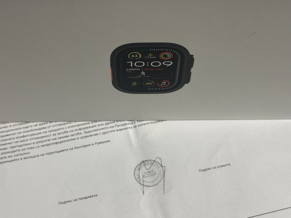 КАТО НОВ 49mm Apple Watch ULTRA 2 CEL Гаранция EMAG 2026г. Black