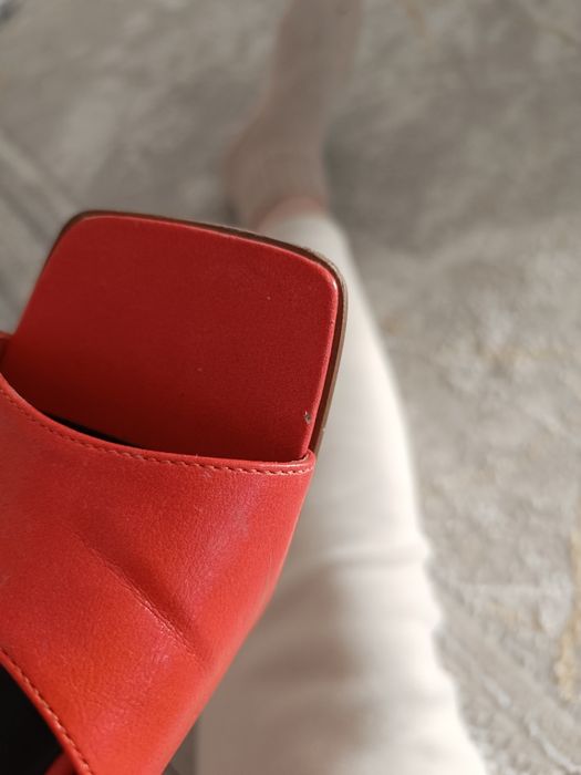 Шлепки Mango оранжевый