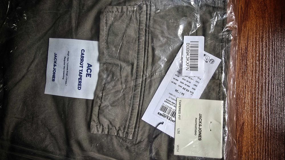 Карго панталон Jack & Jones Tucker Ama, Olive Night, 34W / 36L