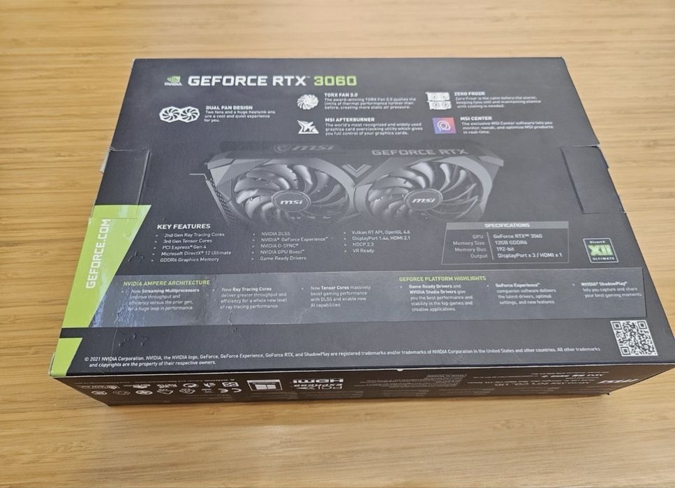 Msi Ventus RTX 3060 12GB x2 OC