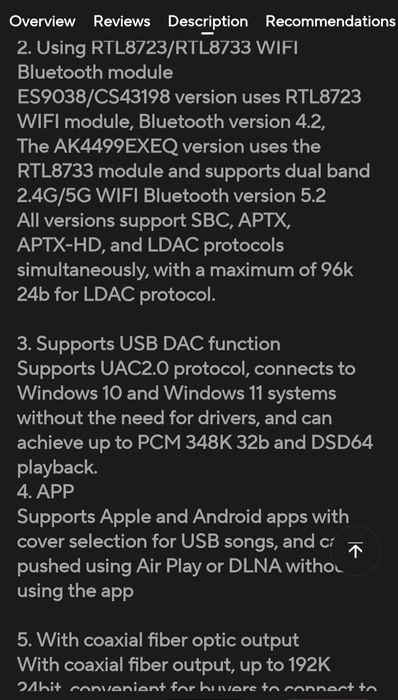 Player Dac Zishan MD4 - AK4499EXEQ  MUSES02