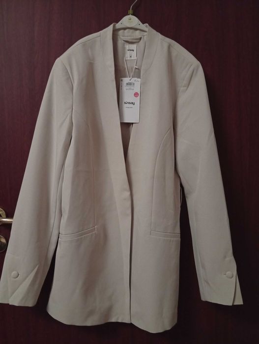 Vând sacou Sinsay damă turcoaz/ alb