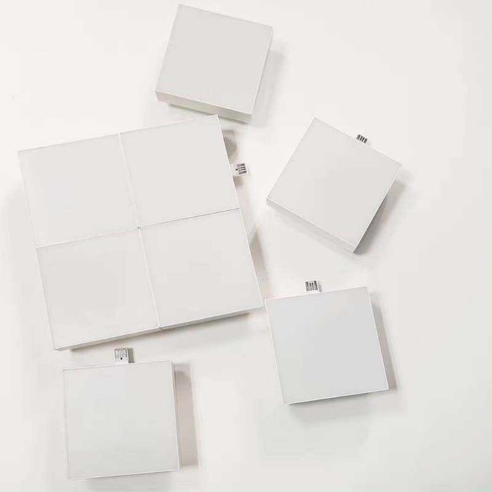 Set 6 panouri luminoase patrate, Multicolor dimabil, Actionare touch