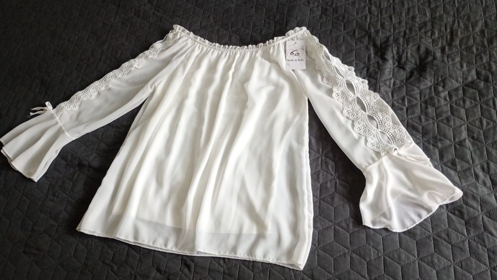 Bluza damă albă, elegantă, nouă cu etichetă