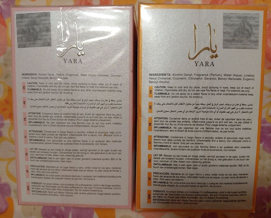 Неразопаковани, оригинални парфюми Yara.