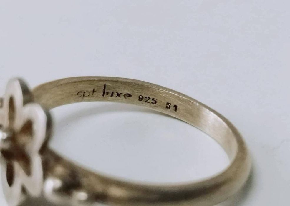 Vechi inel argint 925 placat cu aur, copii