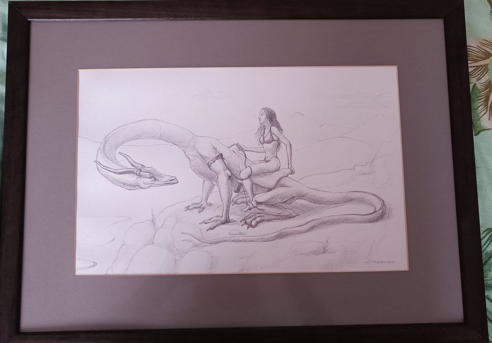 Картина Графика на жена с дракон 52/39