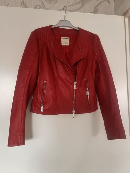 Geaca superba virala piele naturală Pinko, masura S