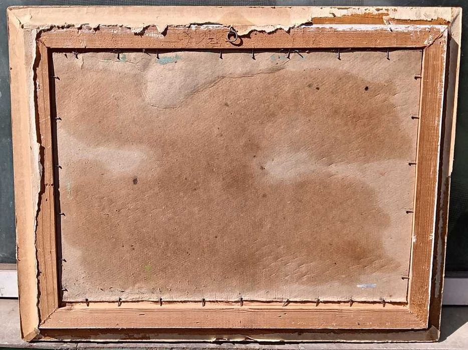 Tablou vechi - peisaj citadin - pictor roman