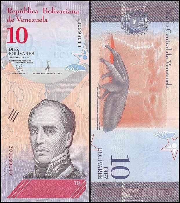 Veneseula pullarini sotuvda komplekt