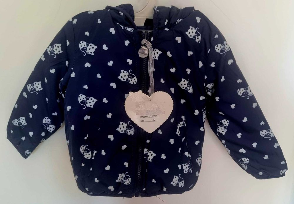 Детско яке Pink Baby за момиче с Котенца  - размер 18М