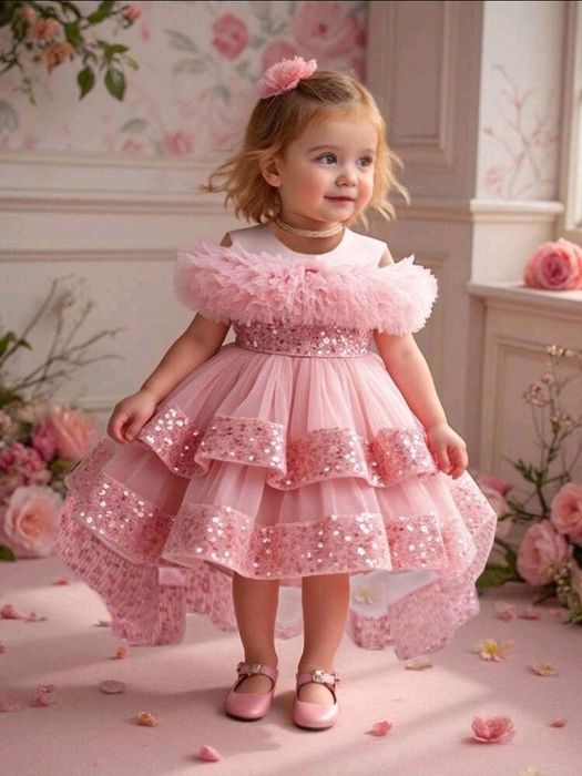 Бебешка рокля и сандали розови