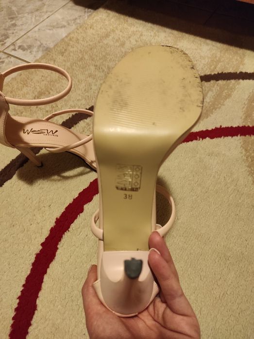 Sandale dama roz pudrat, mărimea 38