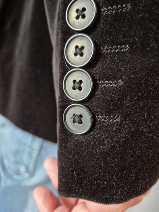 Мъжко черно сако Henry Choice - кадифе