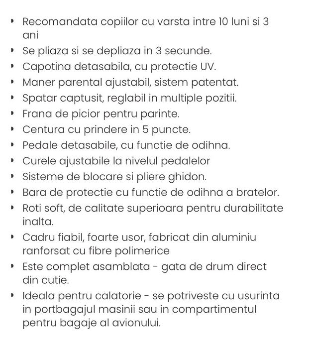 Tricicletă Doona Liki Trike S3 Grey Hound – stare foarte bună