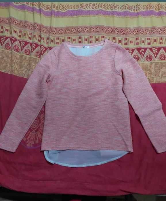 Pulover casual cu fir auriu
