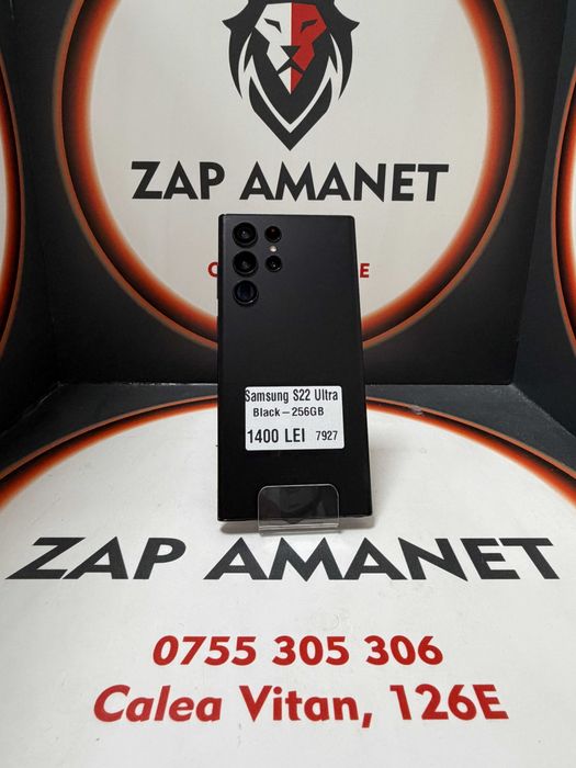 Zap Amanet Vitan - Samsung S22 Ultra 5G - Black - 256 Gb
