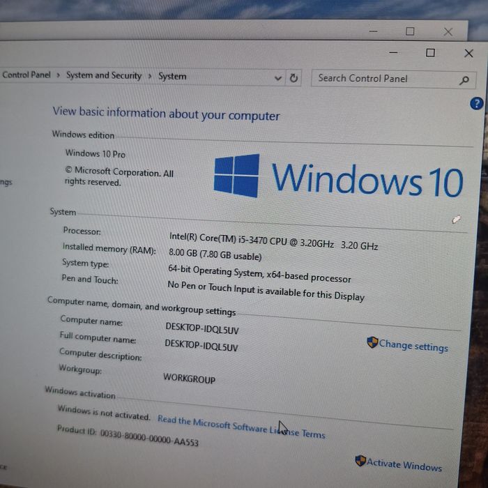 Компютър + монитор i5 - 120gb ssd - 500gb hard 8gb ram
