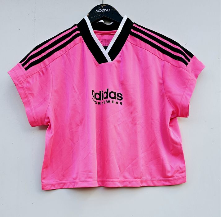 Adidas бонбонено розоро оригинална дамска тениска Л/Хл размер