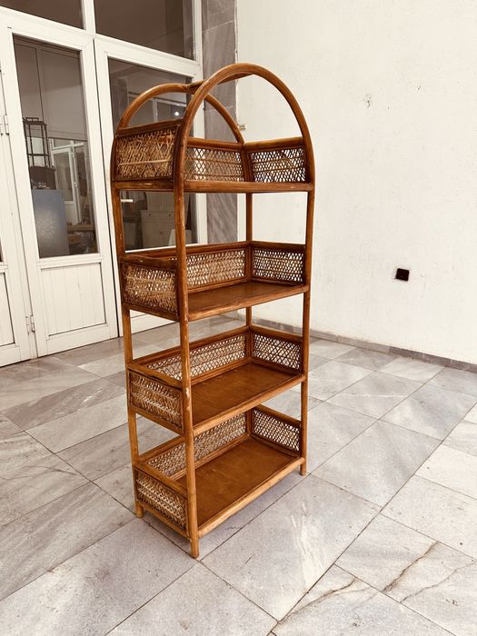 Ратанова етажерка – скандинавски стил, внос от Дания