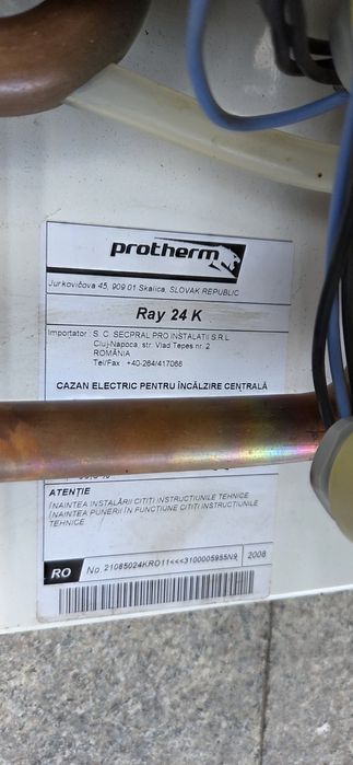 Centrală electrică Protherm Ray 24 K, 24 kW, trifazică, pompă Wilo